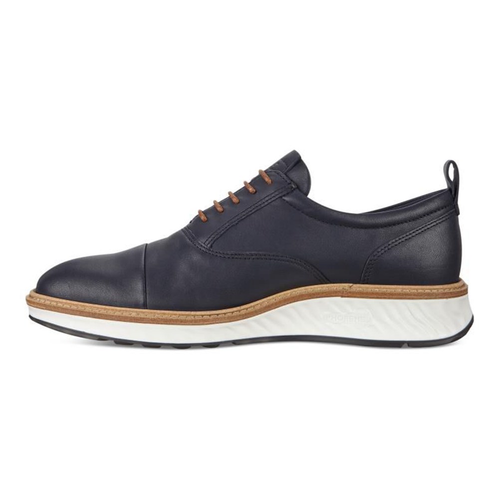 ECCO Mens Oxford Shoes Navy - St.1 Hybrid Cap-Toe - BEU-680492